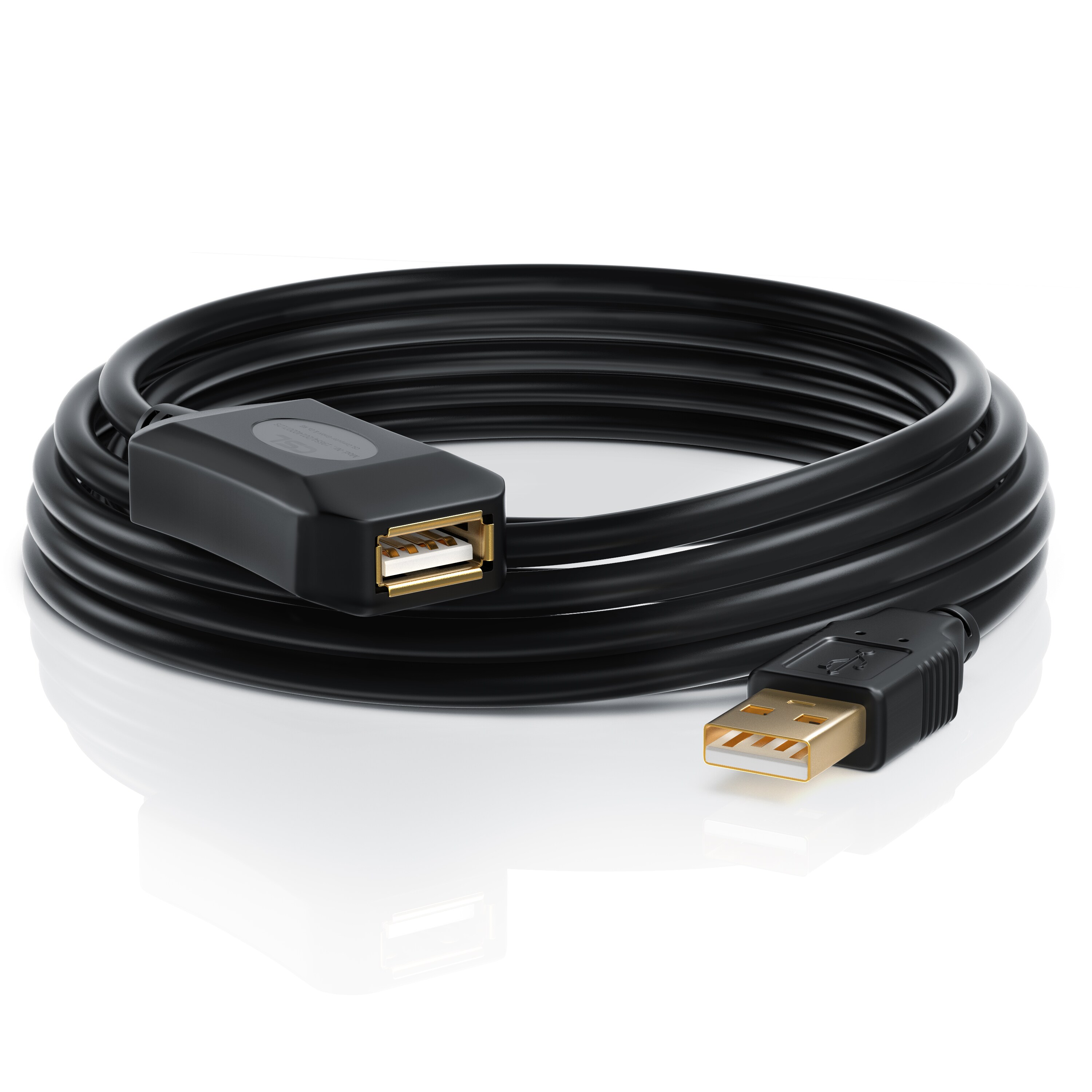 CSL USB 2.0 Typ A Verlängerungskabel, aktives Repeater Kabel / Verlängerung mit Signalverstärkung - 5m