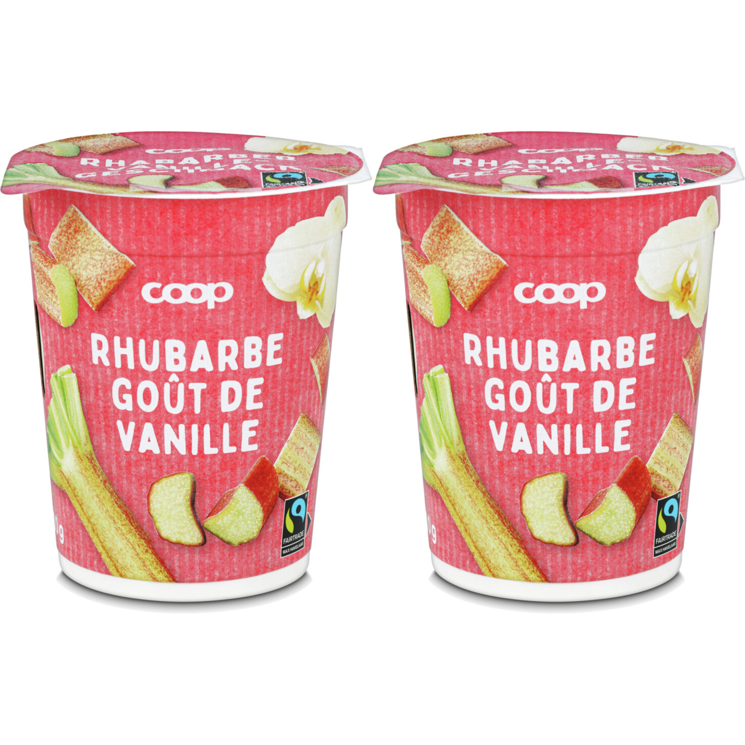 Fairtrade Joghurt Rhabarber & Vanille 2x180g