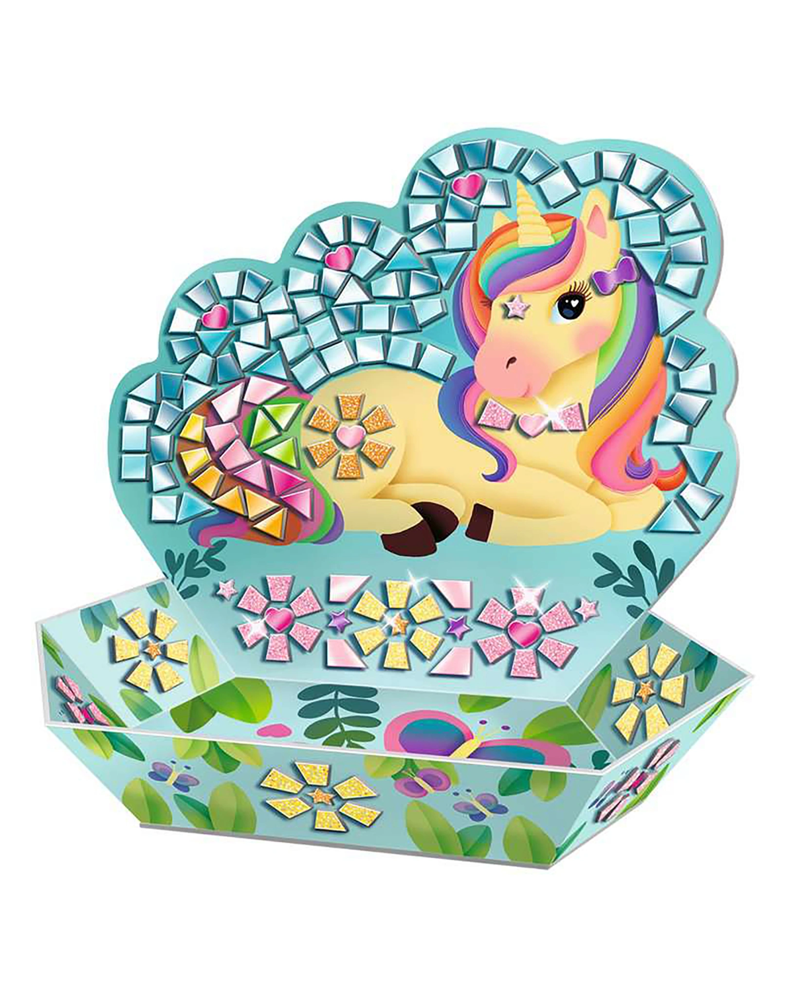 Bastel-Set BE CREATIVE!  MOSAIC UNICORNS in bunt