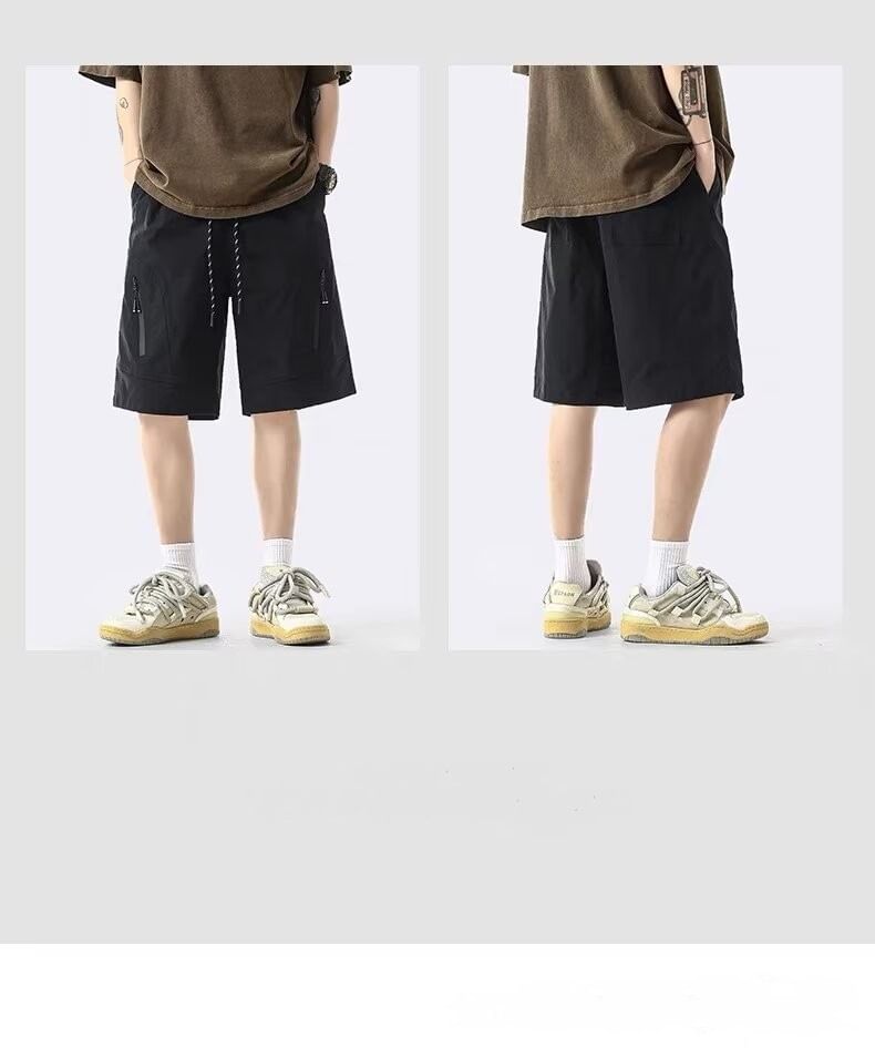 deersweeti - Effen cargoshorts met trekkoordtaille