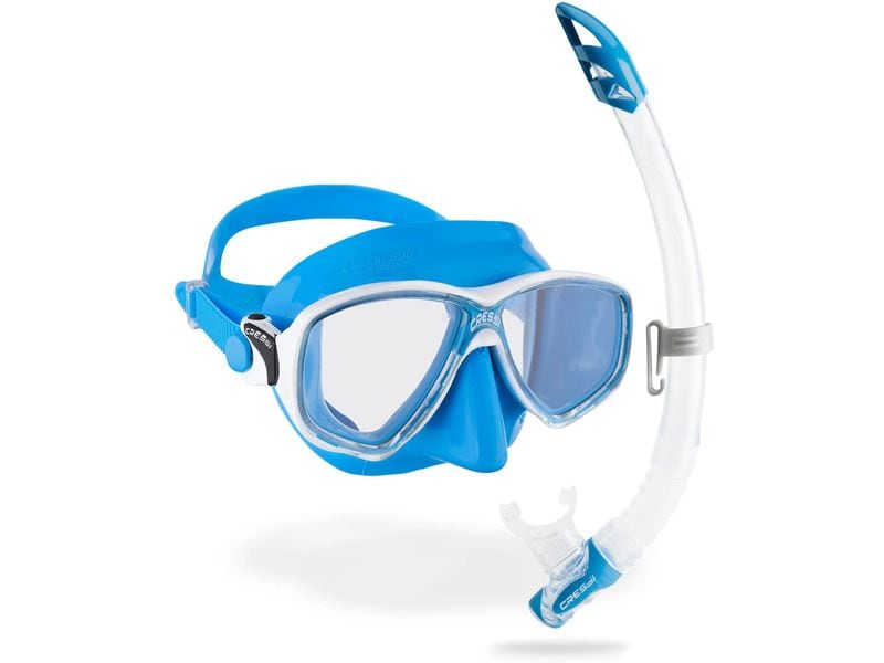 CRESSI Marea   Gamma Schnorchel Combo Klar/Blau Schnorchel-Set für Erwachsene
