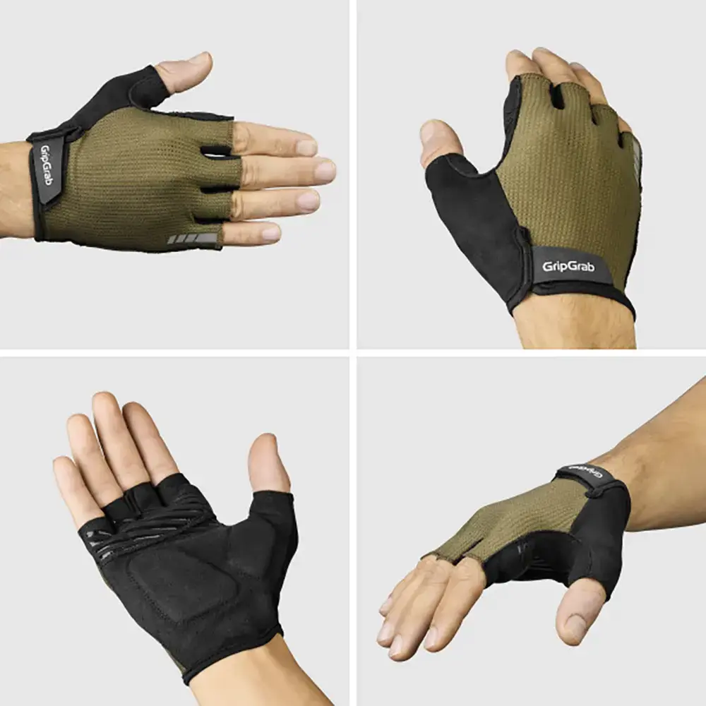 GripGrab EXPLR RC Max Padded Zomer Fietshandschoenen Olijfgroen