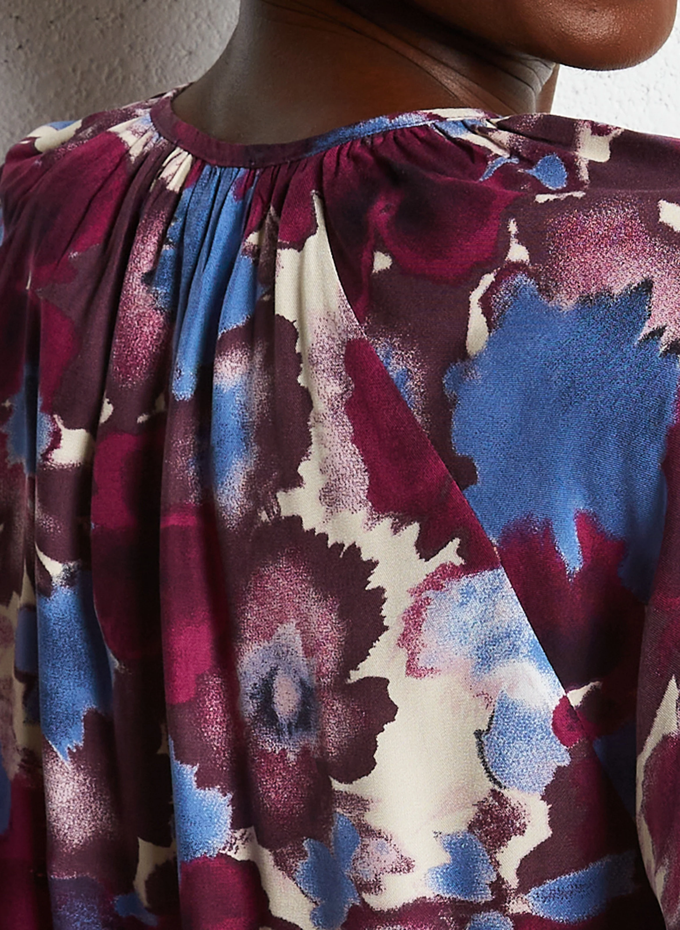 TOCHI - Blouse droite imprimée | Violet