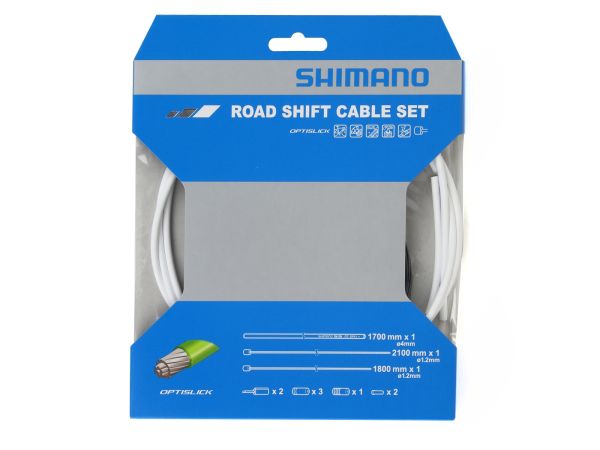 Shimano SP41 Racer Teflon Optislick Gearkabelsæt, White