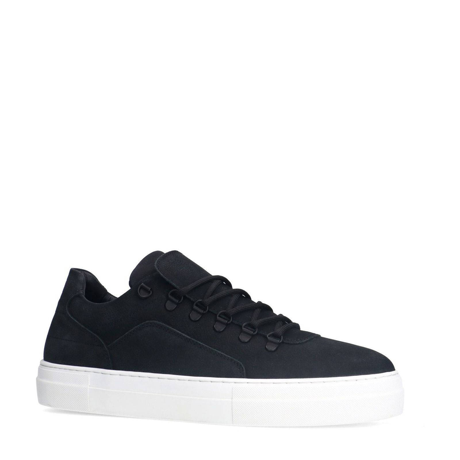 Manfield suède sneakers zwart