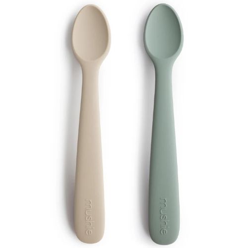 Mushie siliconen babylepels cambridge blue & shifting sand - 2st