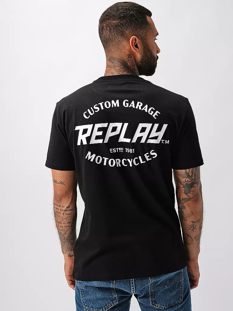 REPLAY T-Shirt schwarz