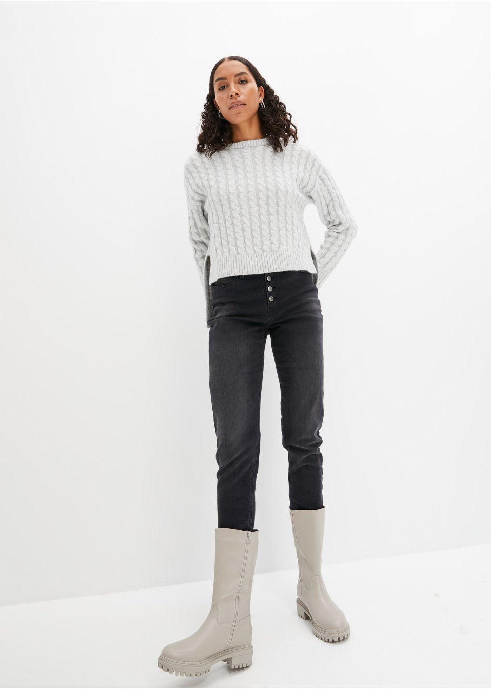 Jean thermo avec intérieur doux, Boyfriend