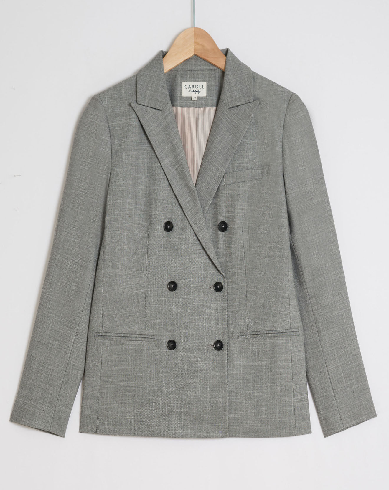Caroll Blazer Lara imprimé gris moyen