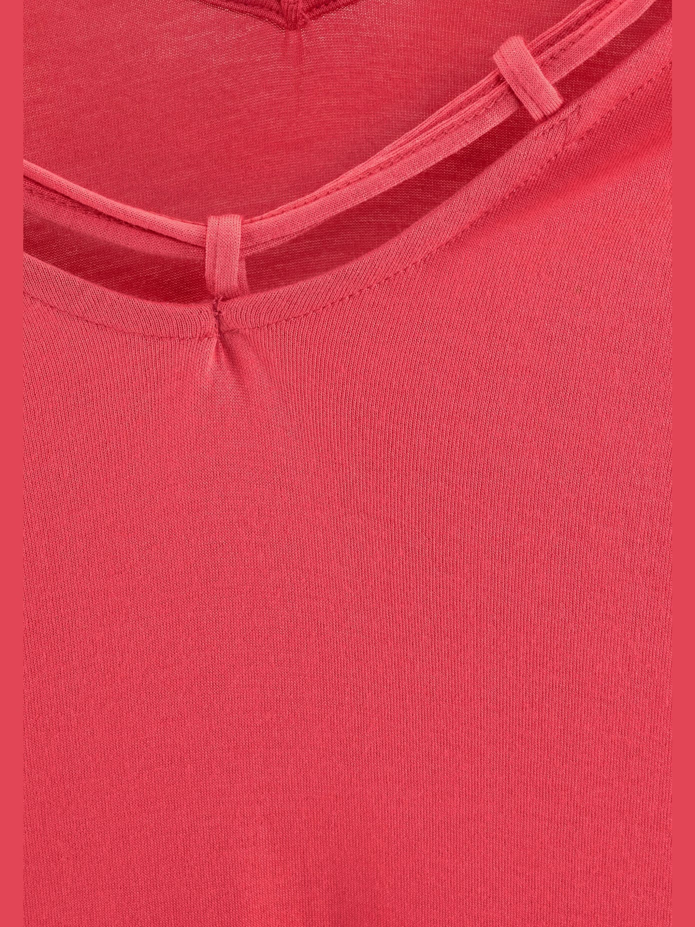 T-shirt col v avec cordons