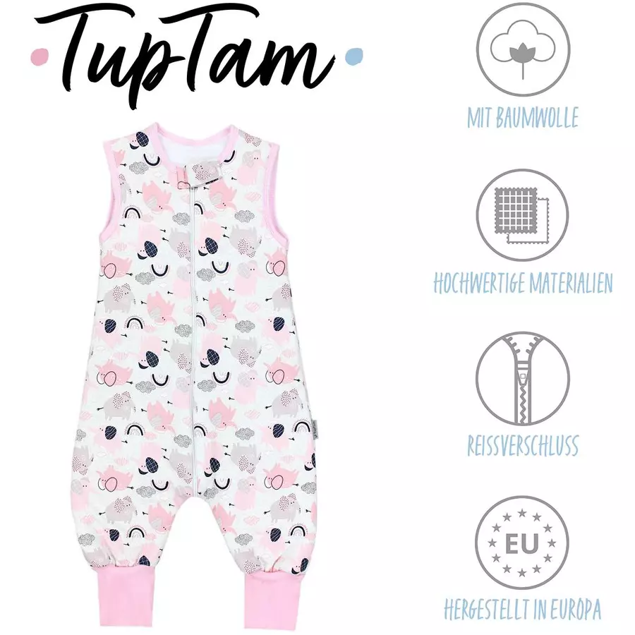 TupTam Winter Babyschlafsack mit Beinen 2,5 Tog hellrosa