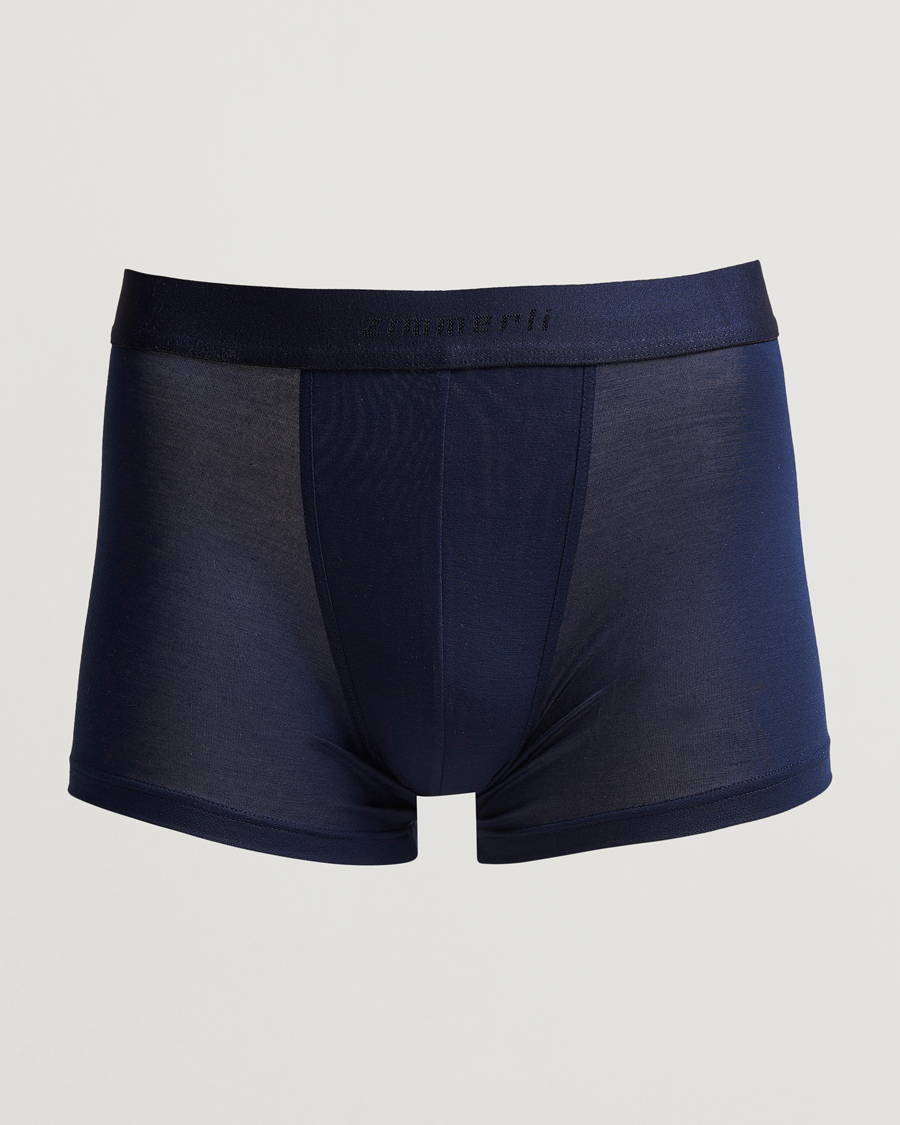 Zimmerli of Switzerland Micro Modal Boxer Briefs Navy