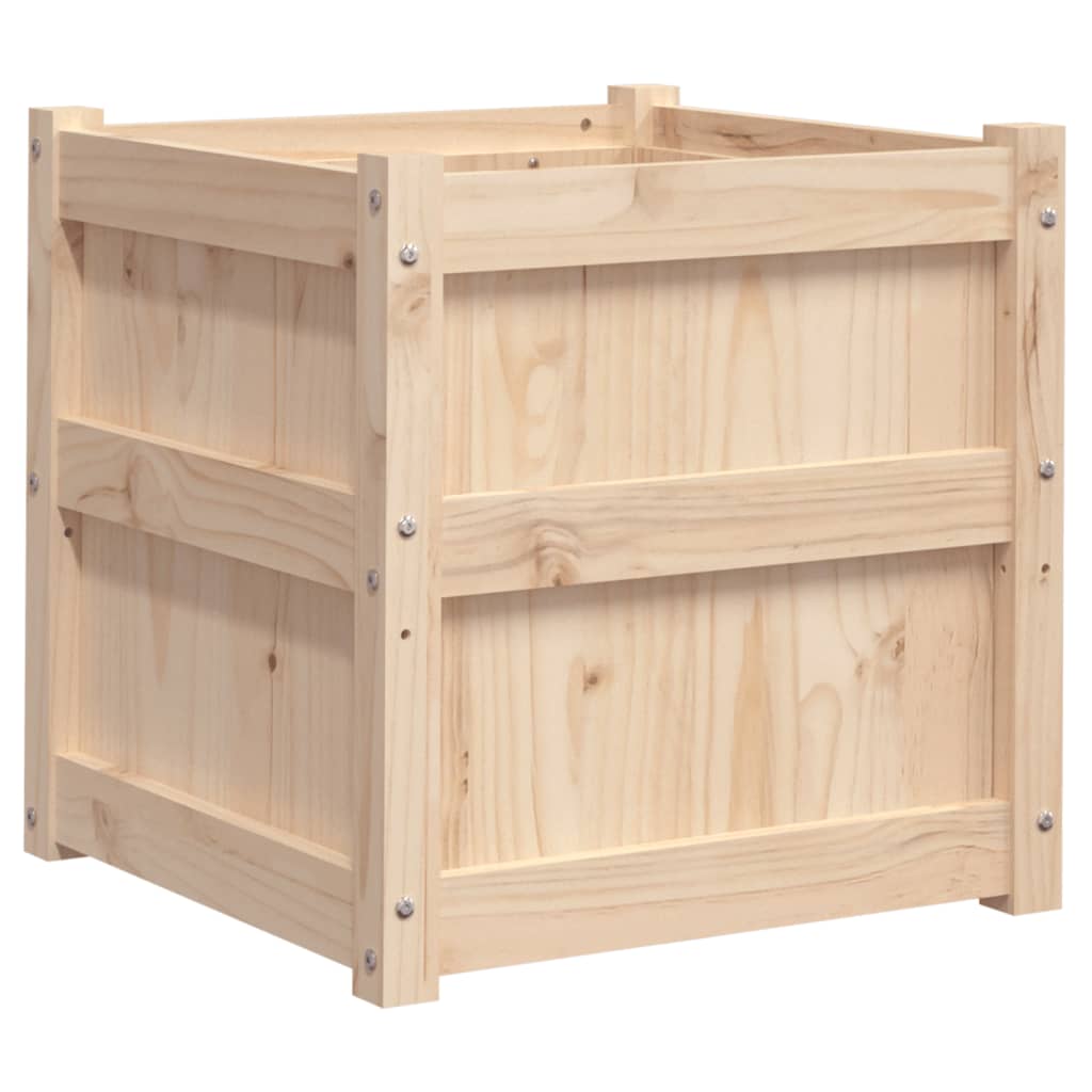 Jardinières 2 pcs bois de pin massif