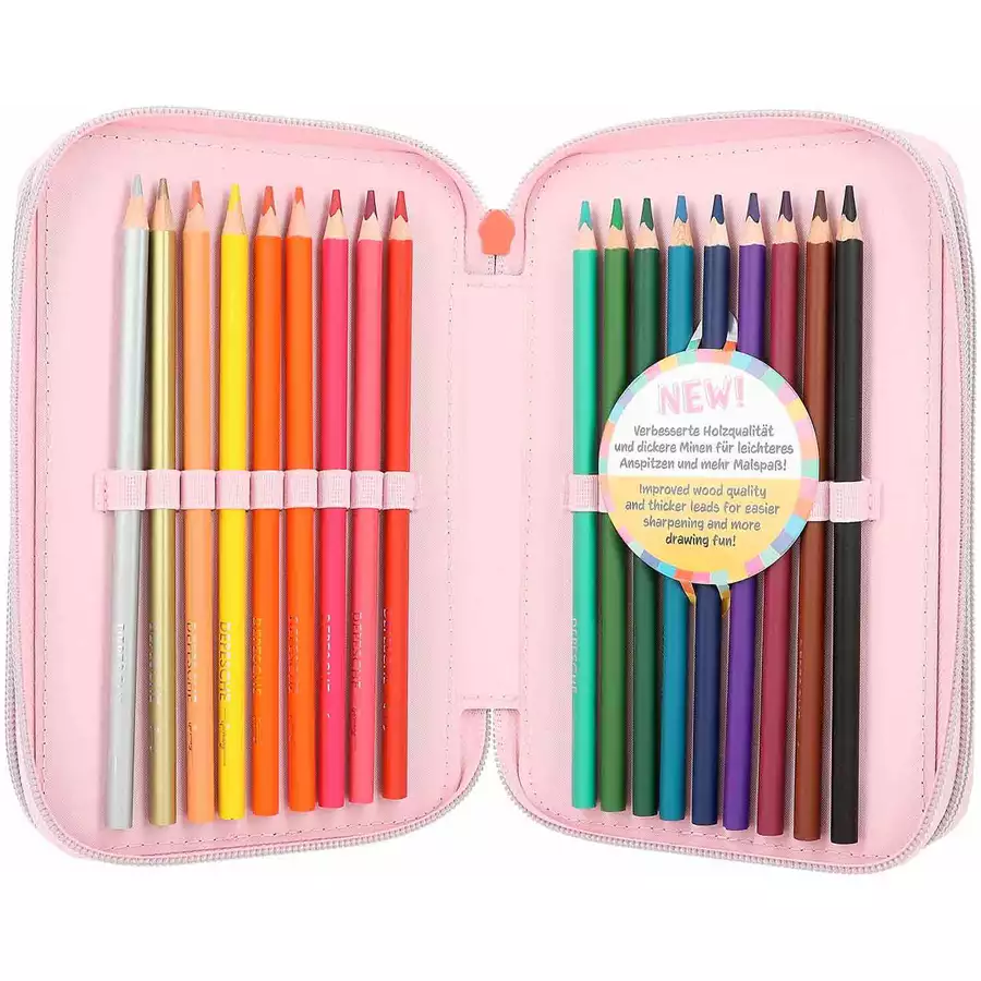 Depesche Federtasche inkl. Stifte TOPModel 21 x 9 x 7 cm pink