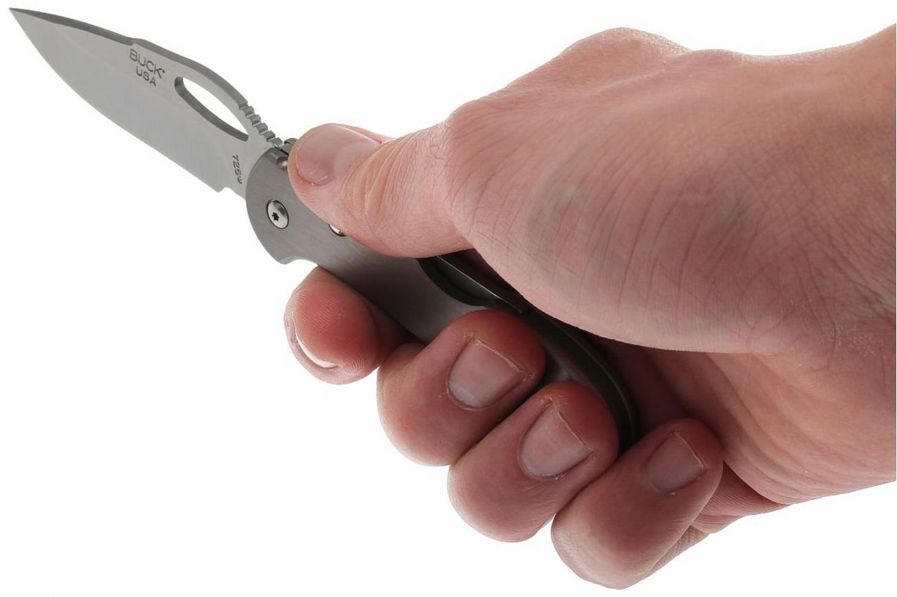 Buck 726 Mini Spitfire 0726GYS-B plain edge, grijs
