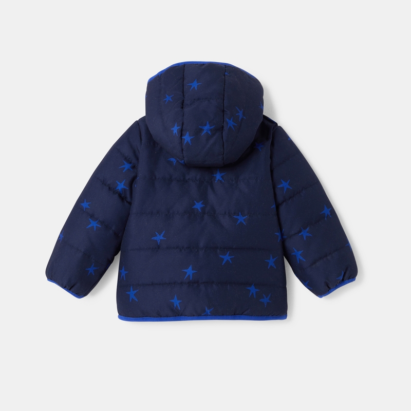 Doudoune à capuche imprimé étoiles bleue bébé garçon Absorba