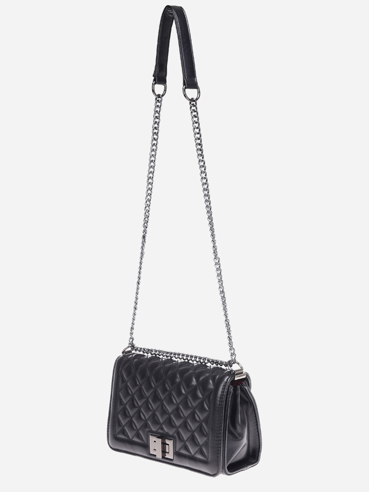 Sac matelassé à chaîne métallique- Noir