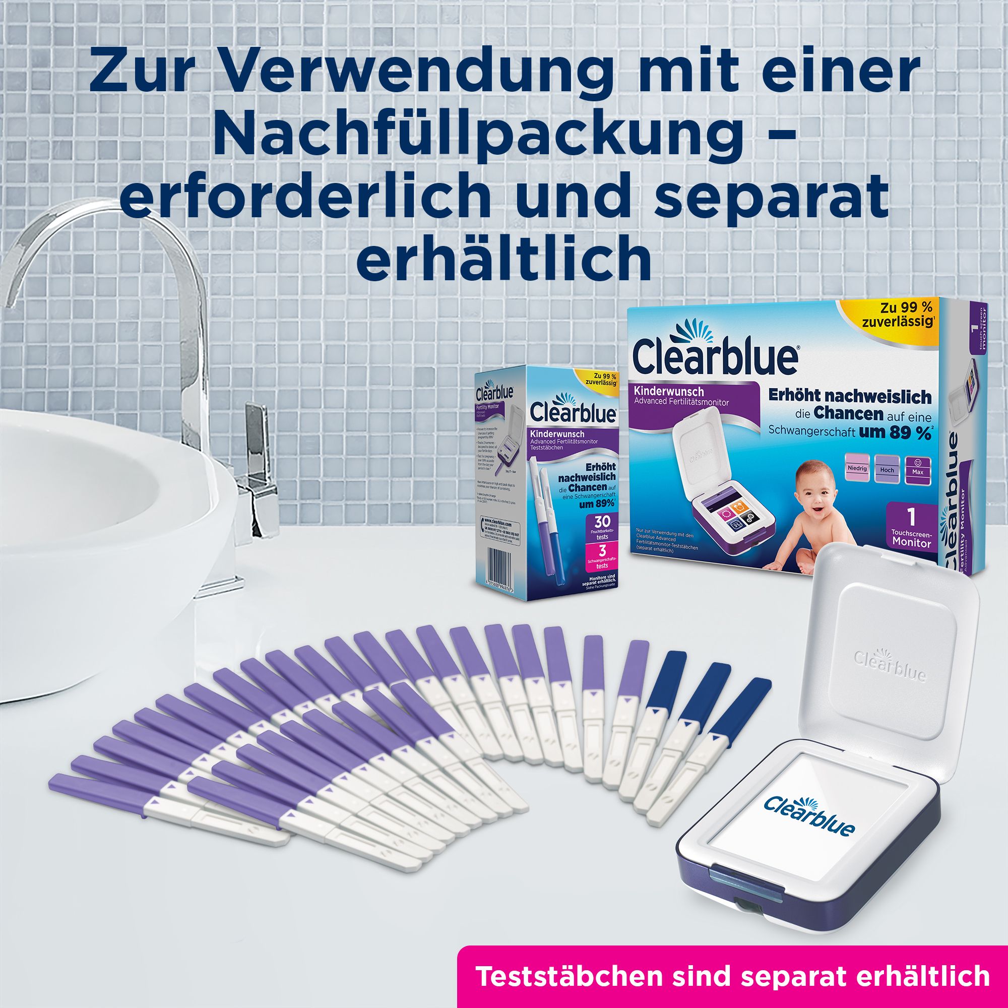 Clearblue Advanced Fertilitätsmonitor - Jetzt 50€ Cashback sichern