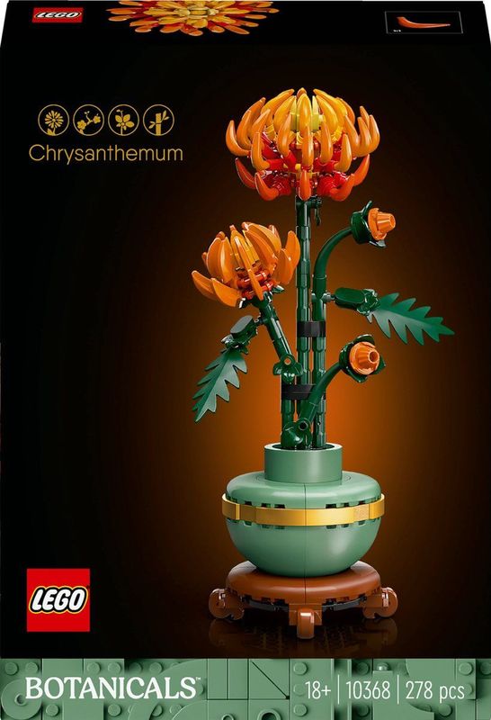 LEGO - 10368 - Icons - Chrysant - Oranje - Bouwpakket voor Volwassenen