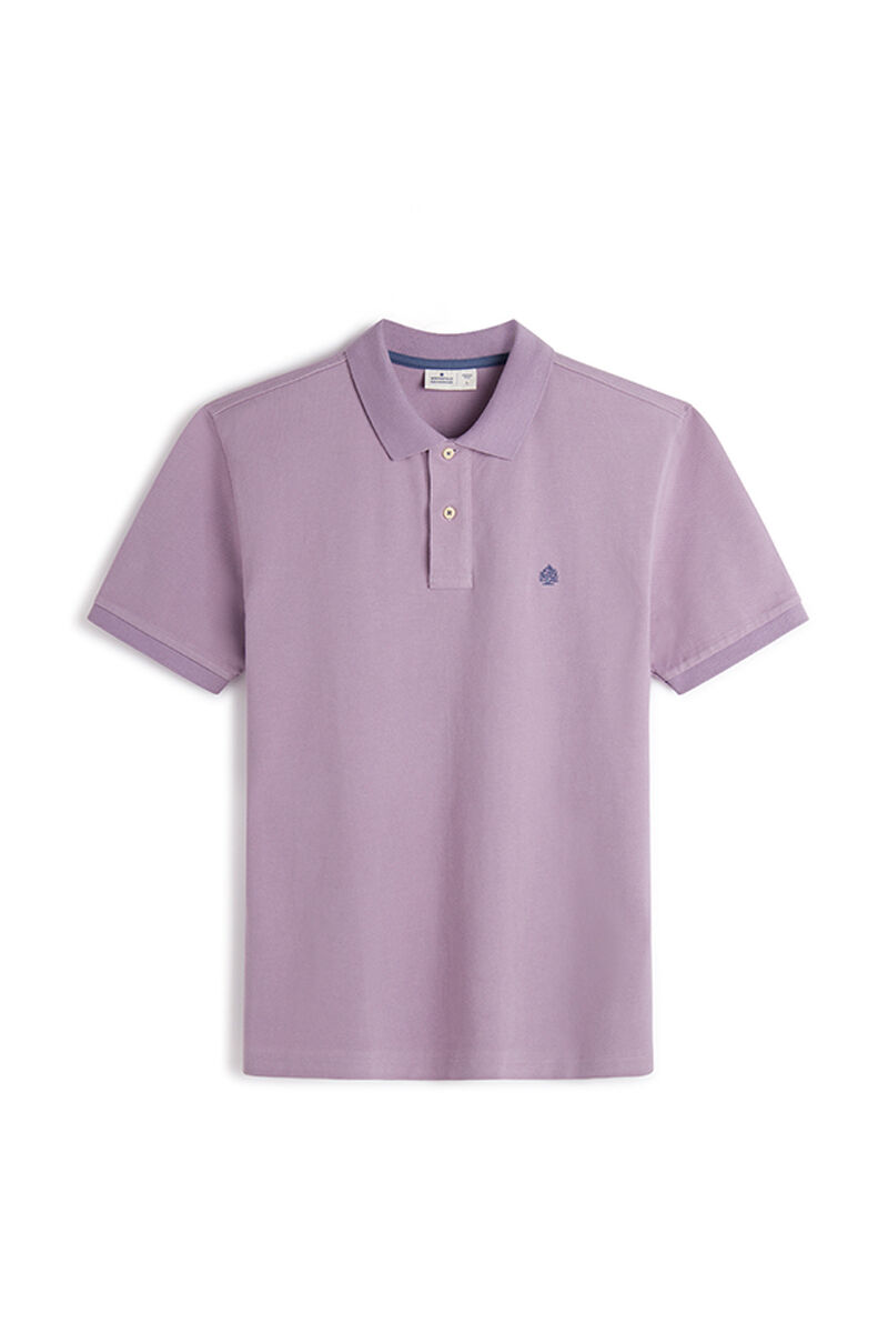 Polo básica em piqué - roxo