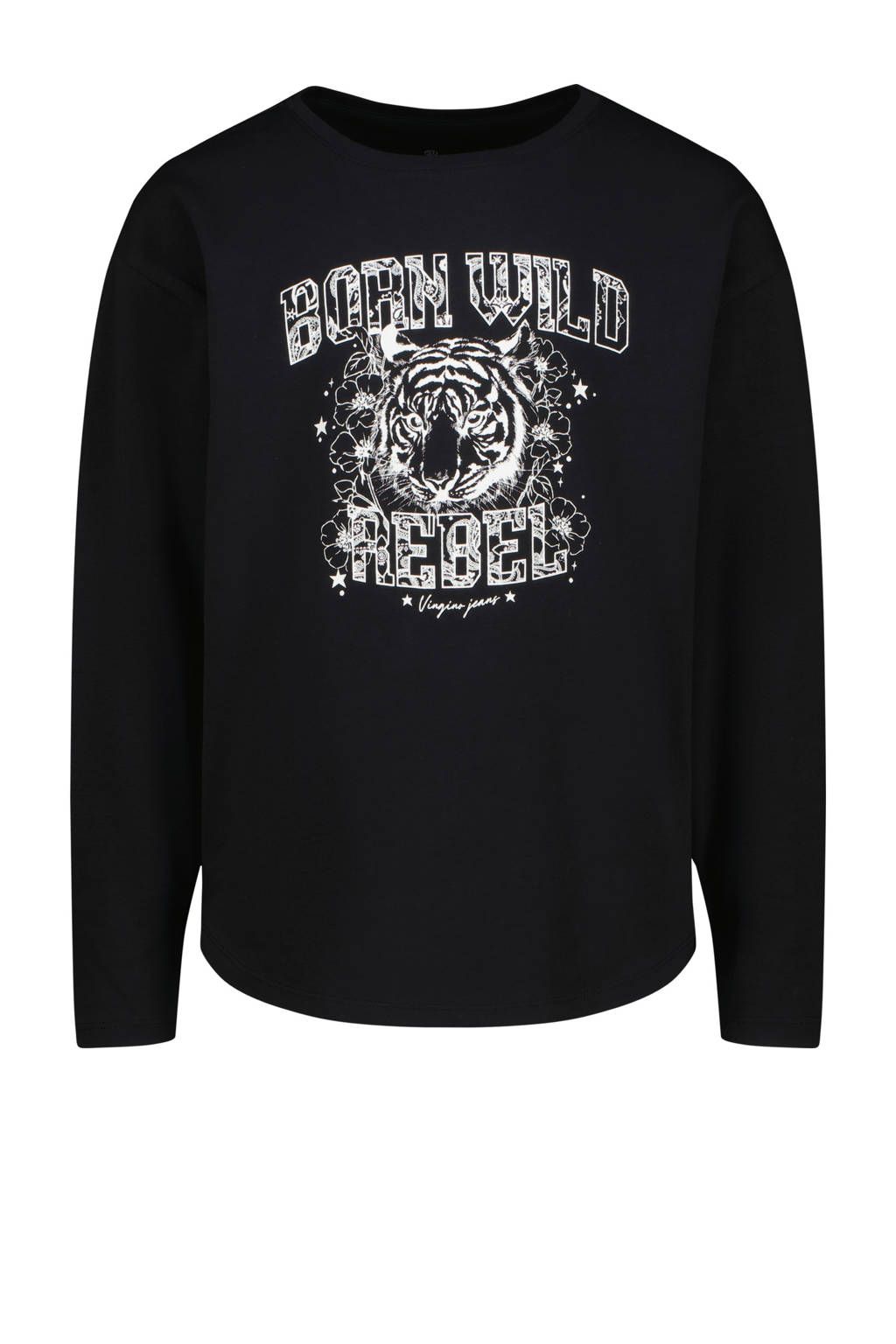 Vingino pyjama Wayra met all over print paars/zwart