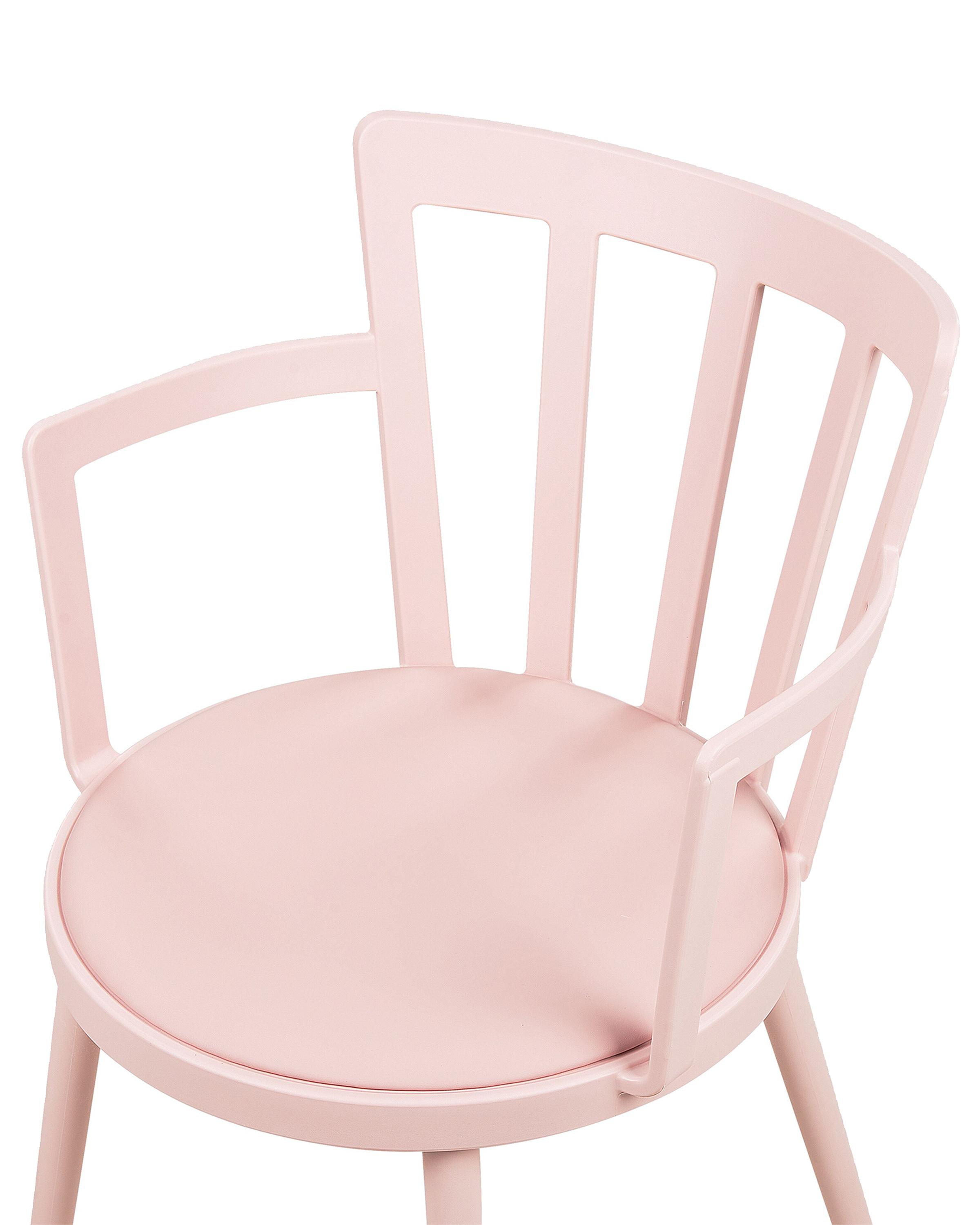 Set van 4 eetkamerstoelen MORILL Pastelroze