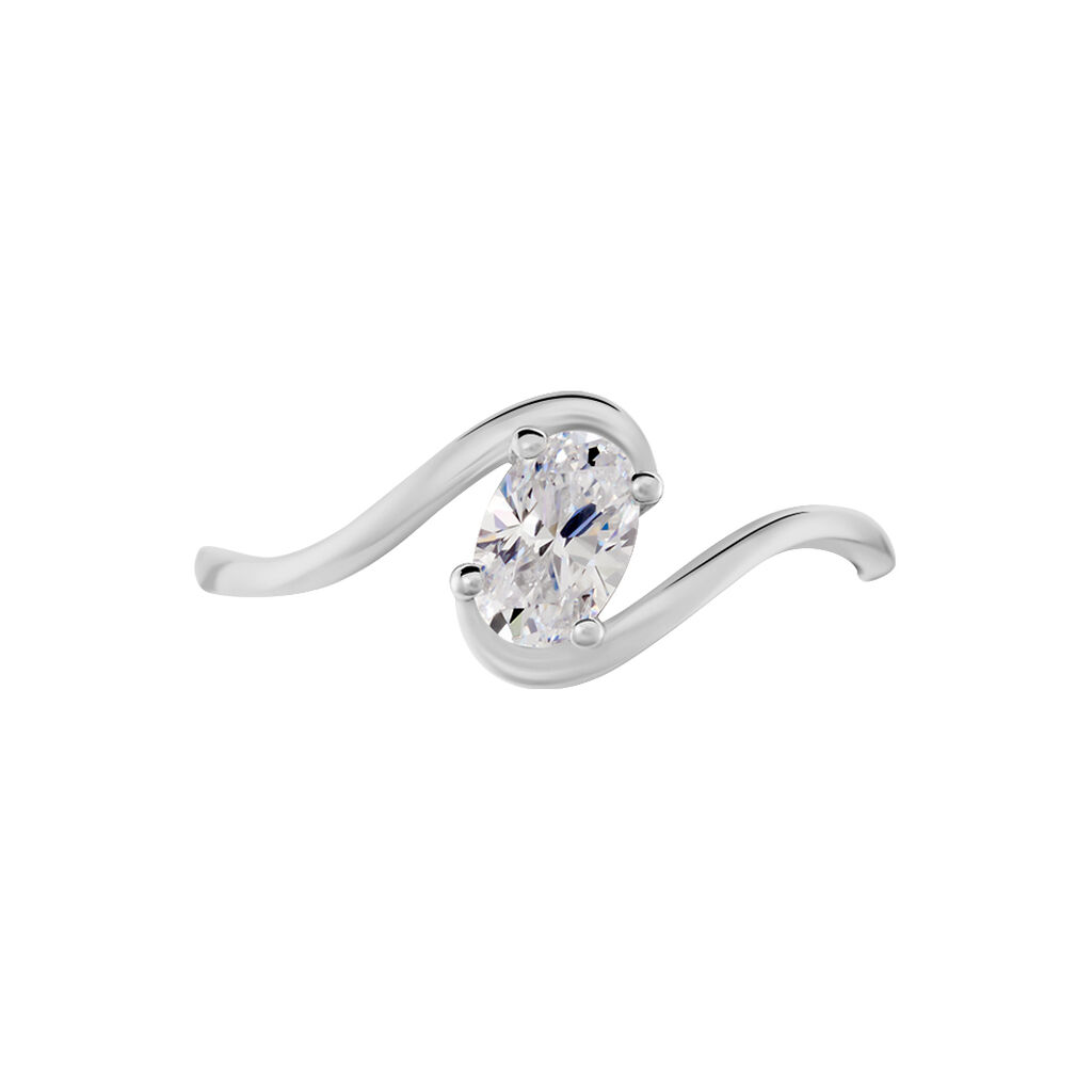 Bague Coronille Or Blanc Oxyde