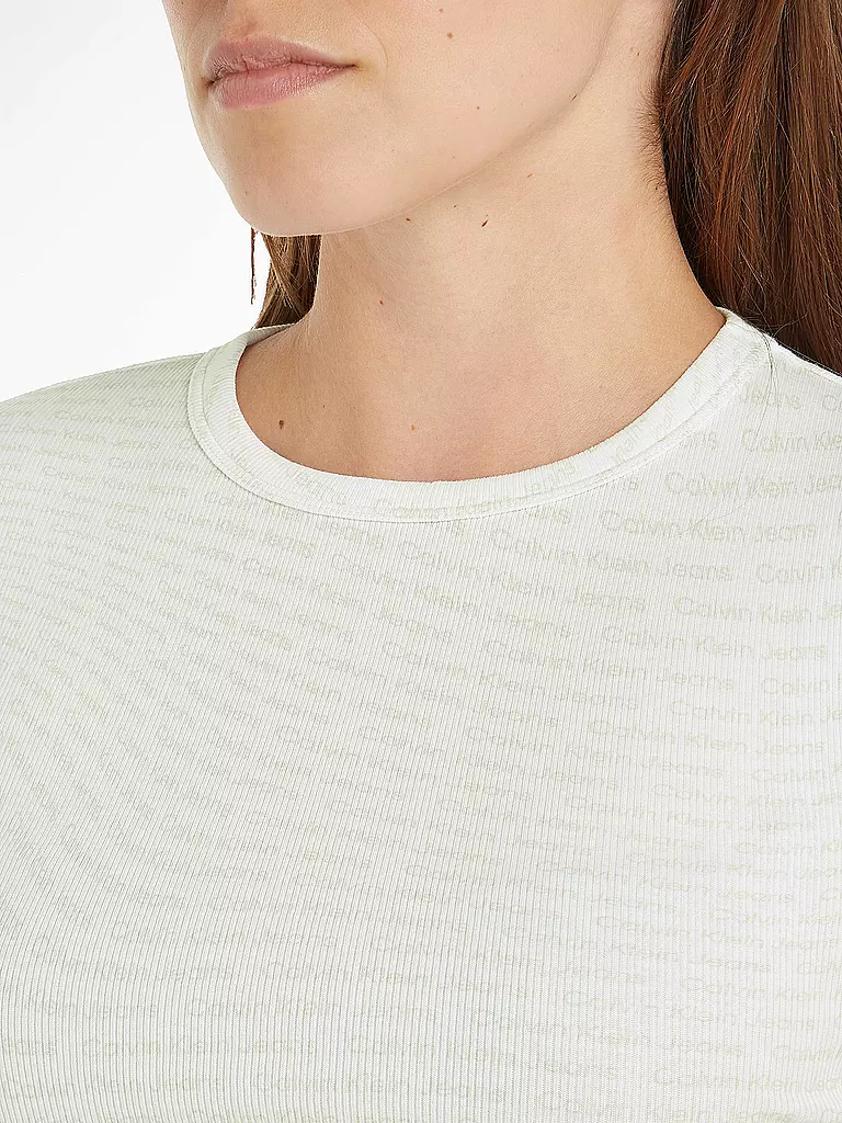 CALVIN KLEIN JEANS Top Cropped Fit  weiss