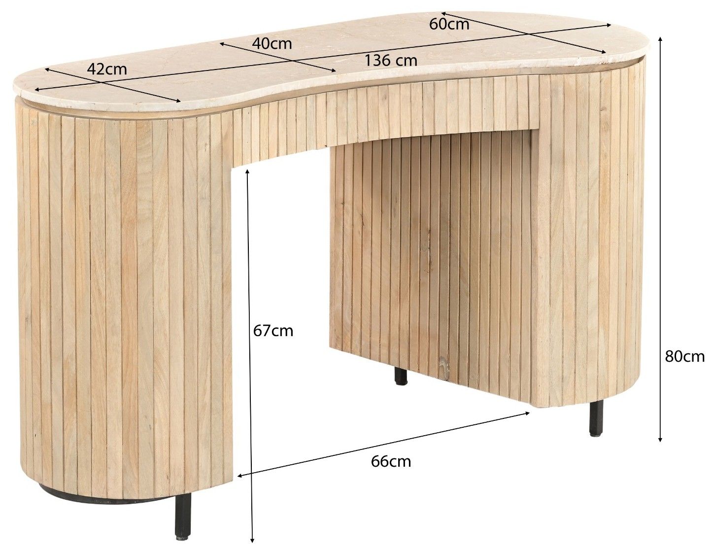 Bureau Dexter B136 x D60 x H80 cm