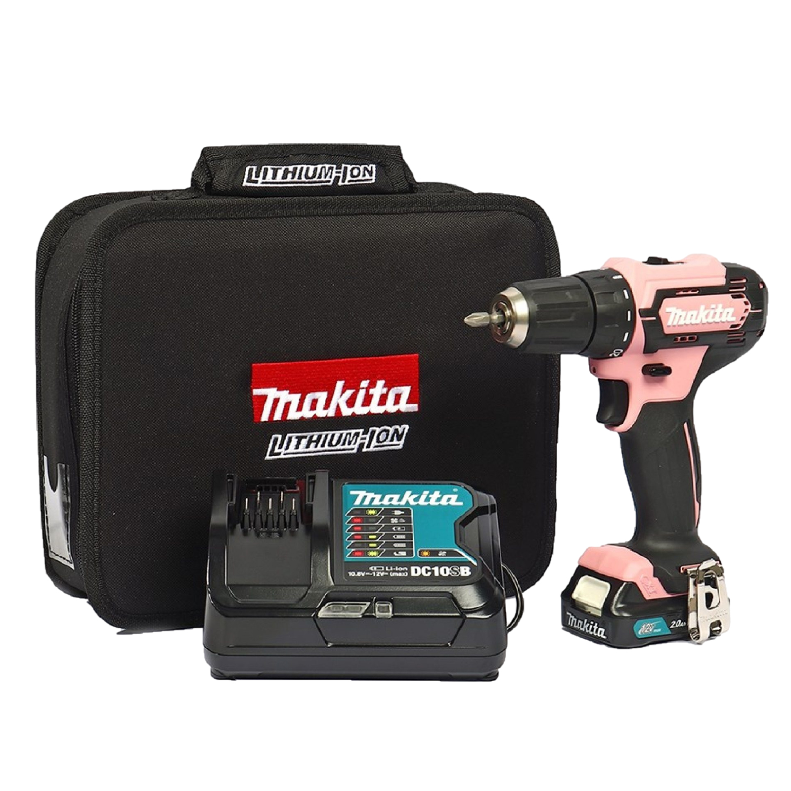MAKITA Akku-Bohrschrauber DF333DSAP1 - 12 V - schwarz-pink