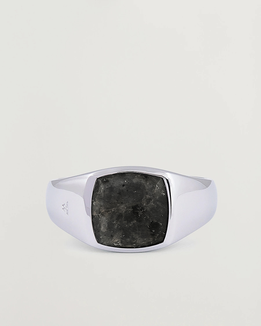 Tom Wood Kay Ring Black Larvikite