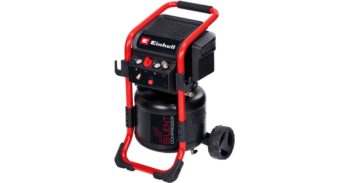 EINHELLTE-AC 240/24 Silent Compressor  (Zwart/rood, 24 liter)