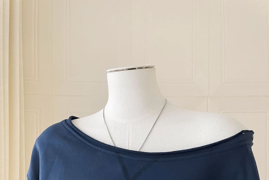DIYI - Effen sweatshirt met boothals