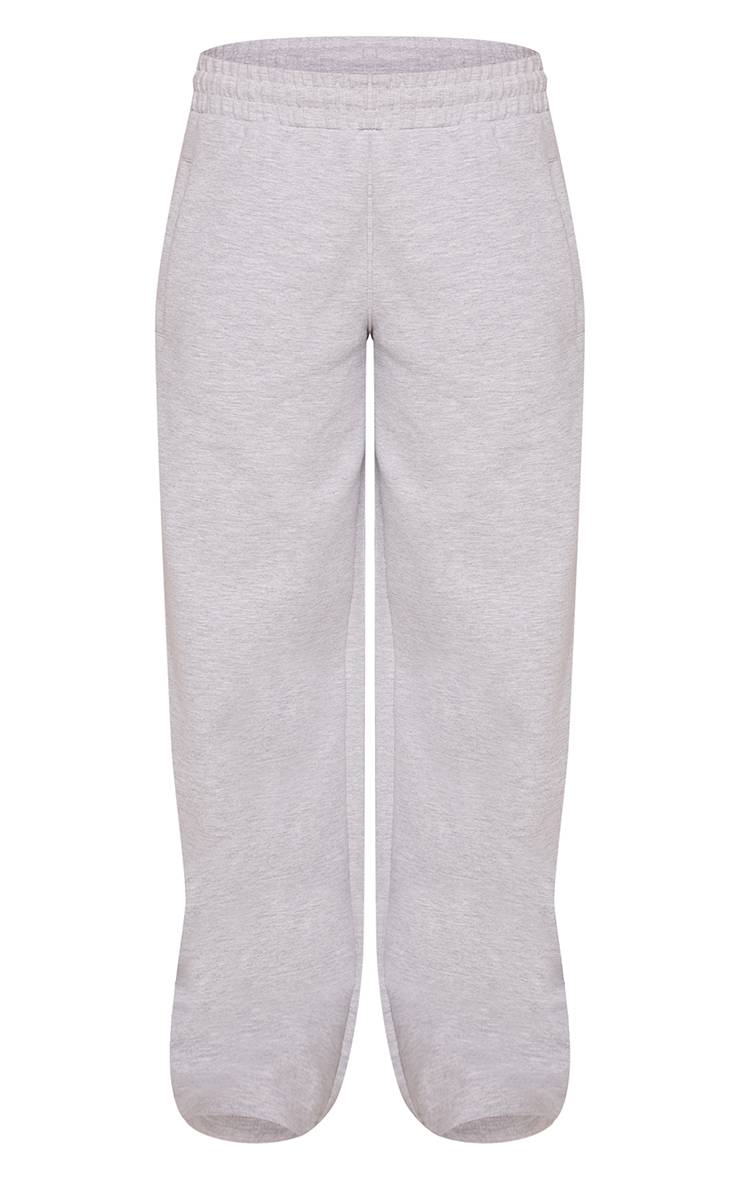 Gris Chiné Jogging Large En Jersey Interlock
