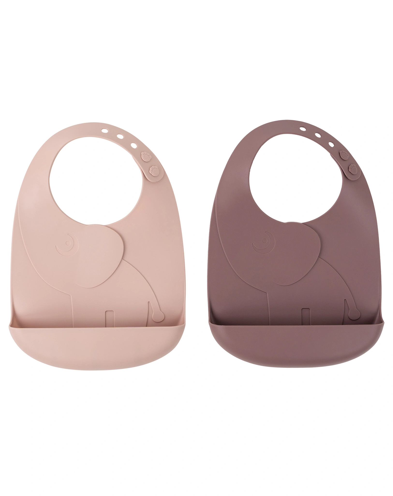Silikon-Lätzchen PEEKABOO - ELPHEE 2er Pack in rosa