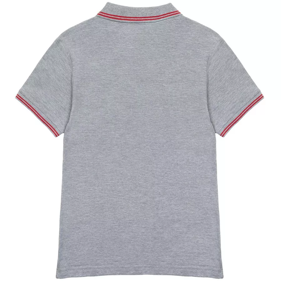 MINOTI Poloshirt mit Kontrastelementen Grau