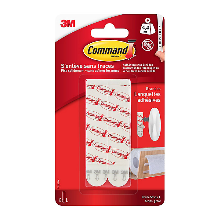 Languette de fixation enlevables Command, 8 pièces