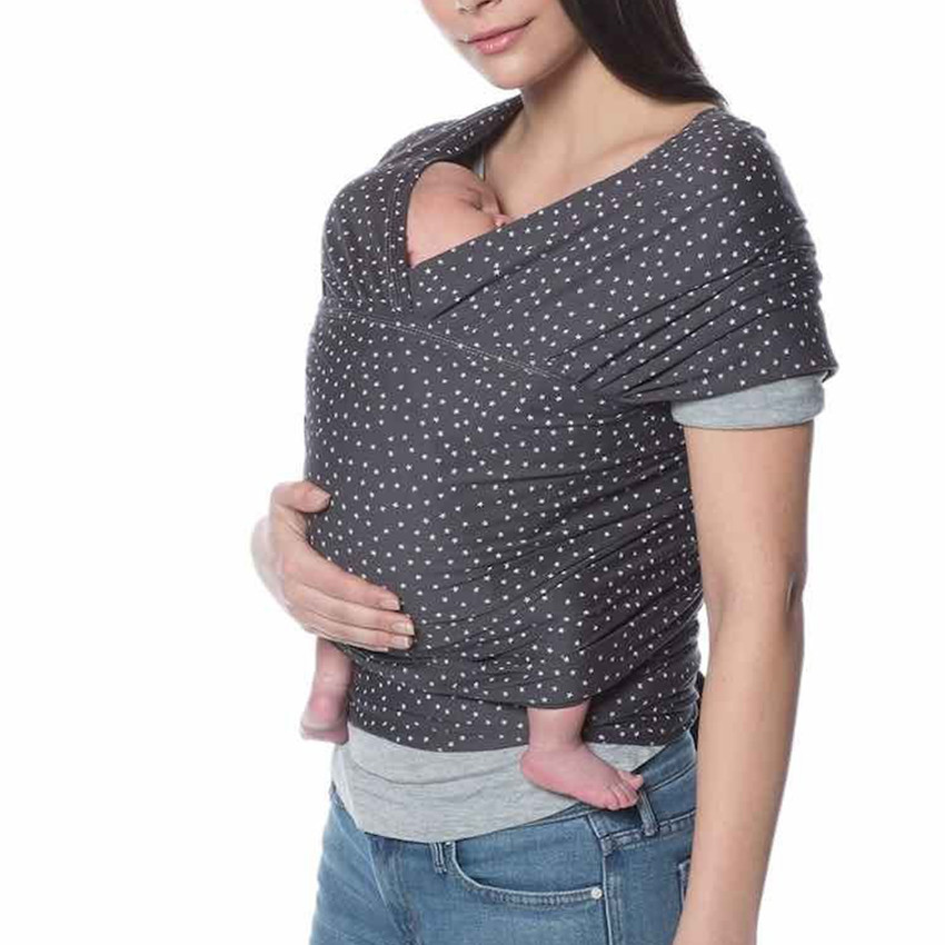 Echarpe de Portage Aura Wrap - Gris Foncé Etoilé