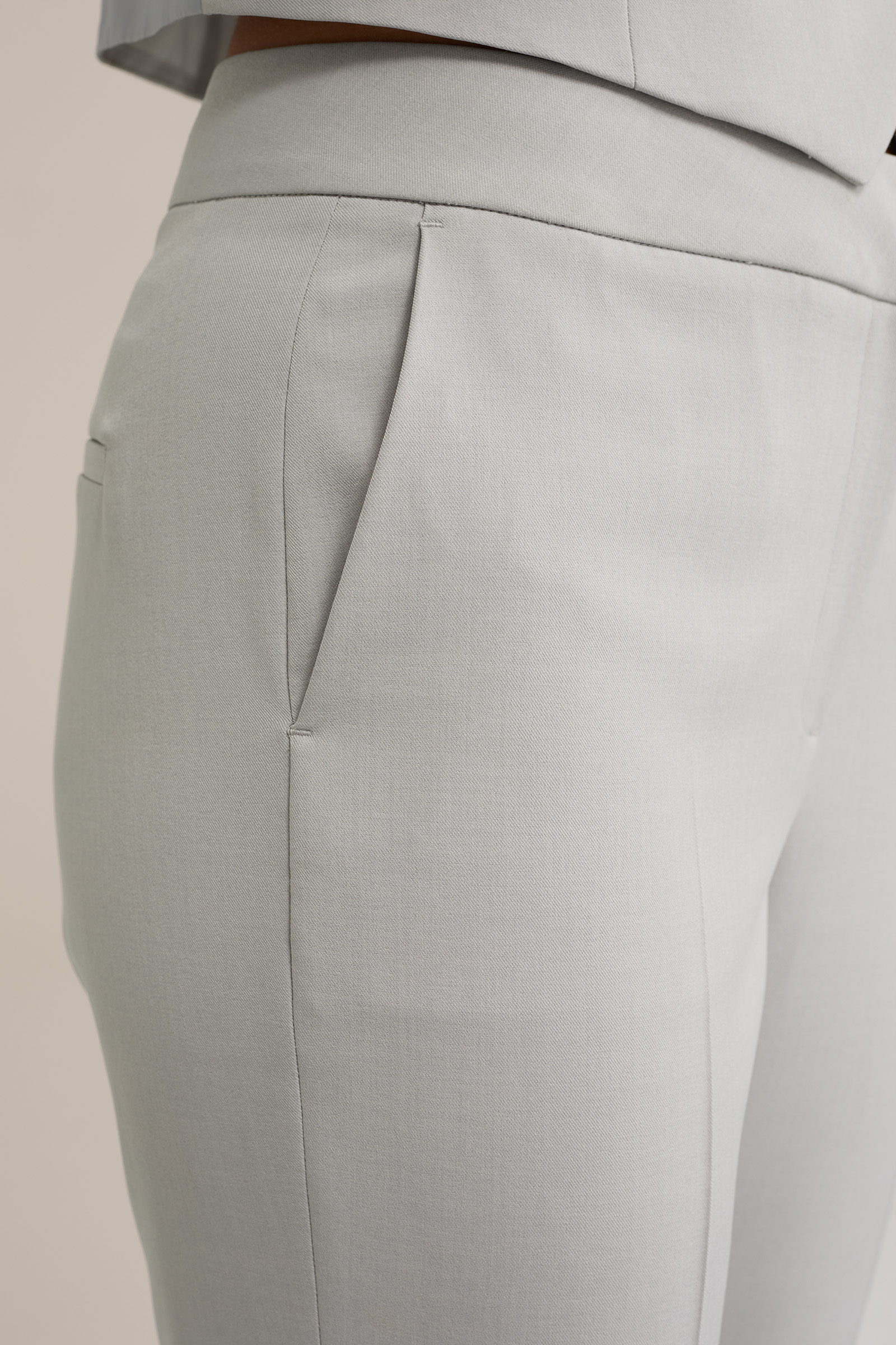 flared pantalon WE Fashion Lichtgrijs