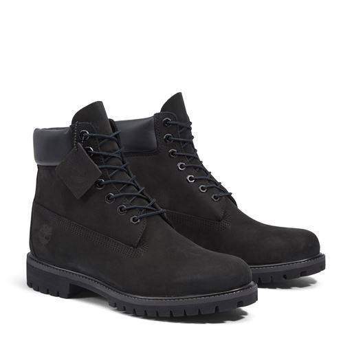 Timberland 6 Inch Premium Støvler, Black Nubuck, 44