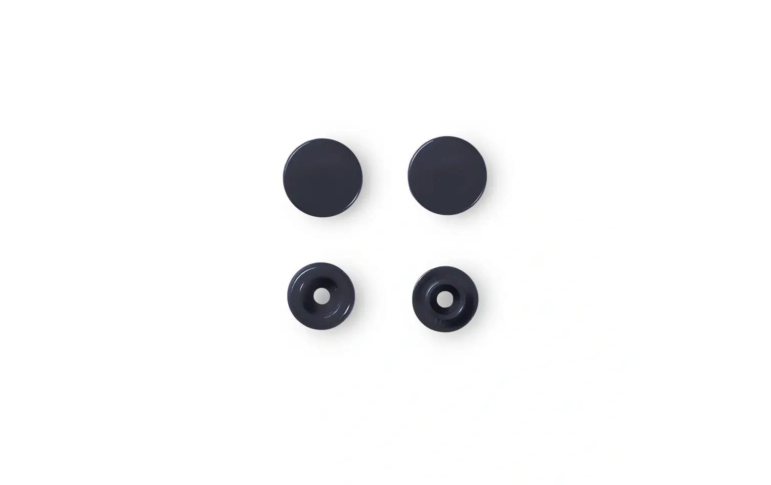 Druckknöpfe Color Snaps Grau, Ø 12,4 mm, 30 StückNähfreie Druckknöpfe