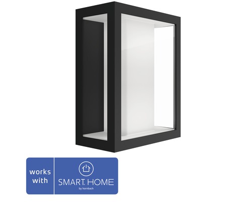 Philips Hue LED wandlamp White & Color Ambiance 1200 lm zwart 24x19 cm - Compatibel met SMART HOME van Hornbach