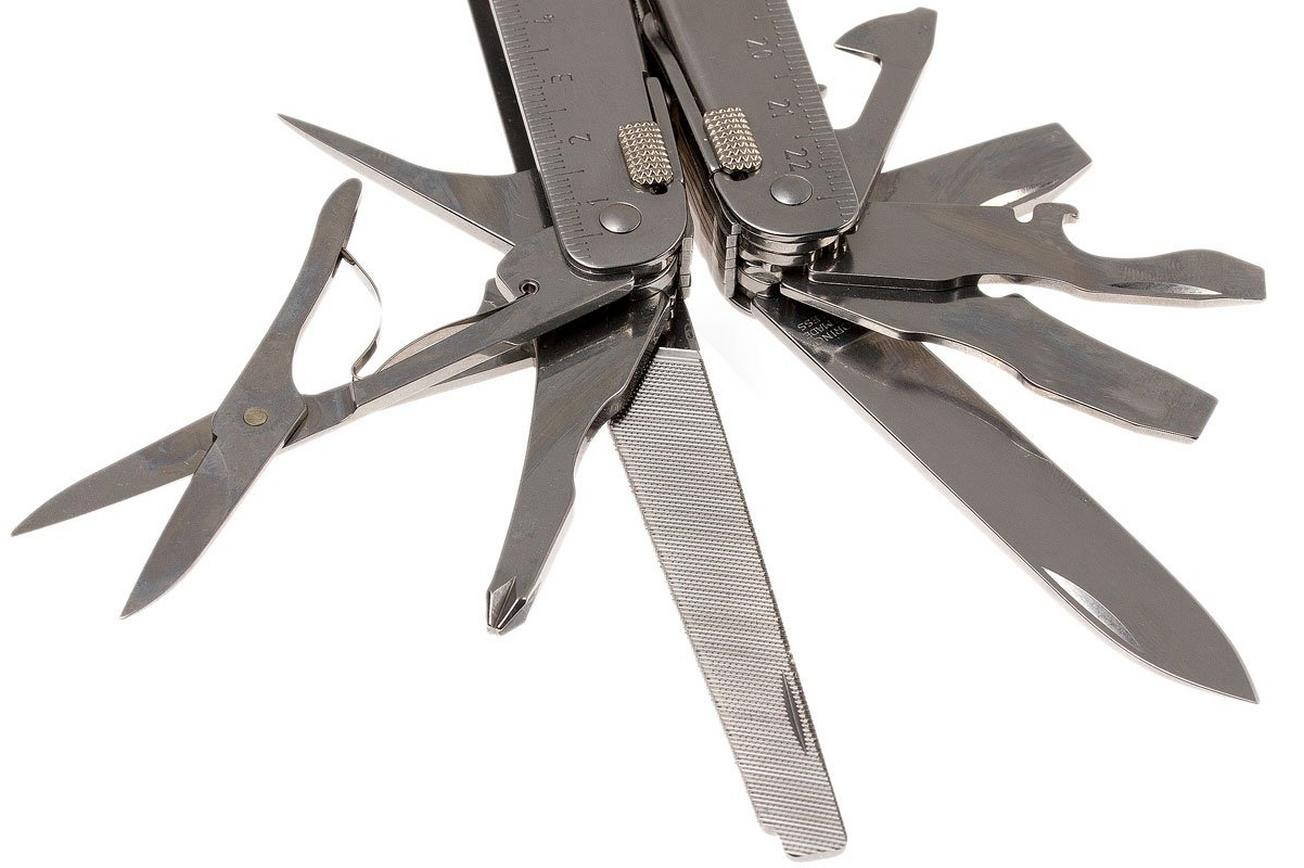 Victorinox SwissTool X Plus 3.0339.L multitool met ratel, lederen foedraal