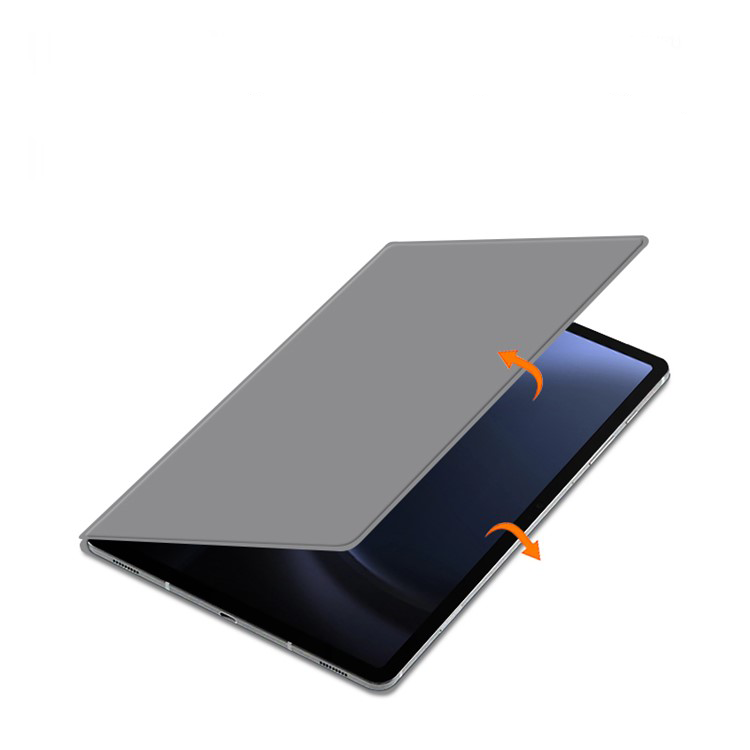 Samsung Galaxy Tab S10 FE / Tab S9 FE Smart Cover Flip Case Leder Tasche Schutzhülle Magnetcover   S-Pen Halterung - Grau