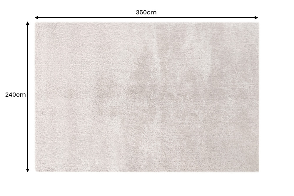 Design XXL Teppich CLOUD 9 350x240cm beige Hochflor Indoor-Teppich
