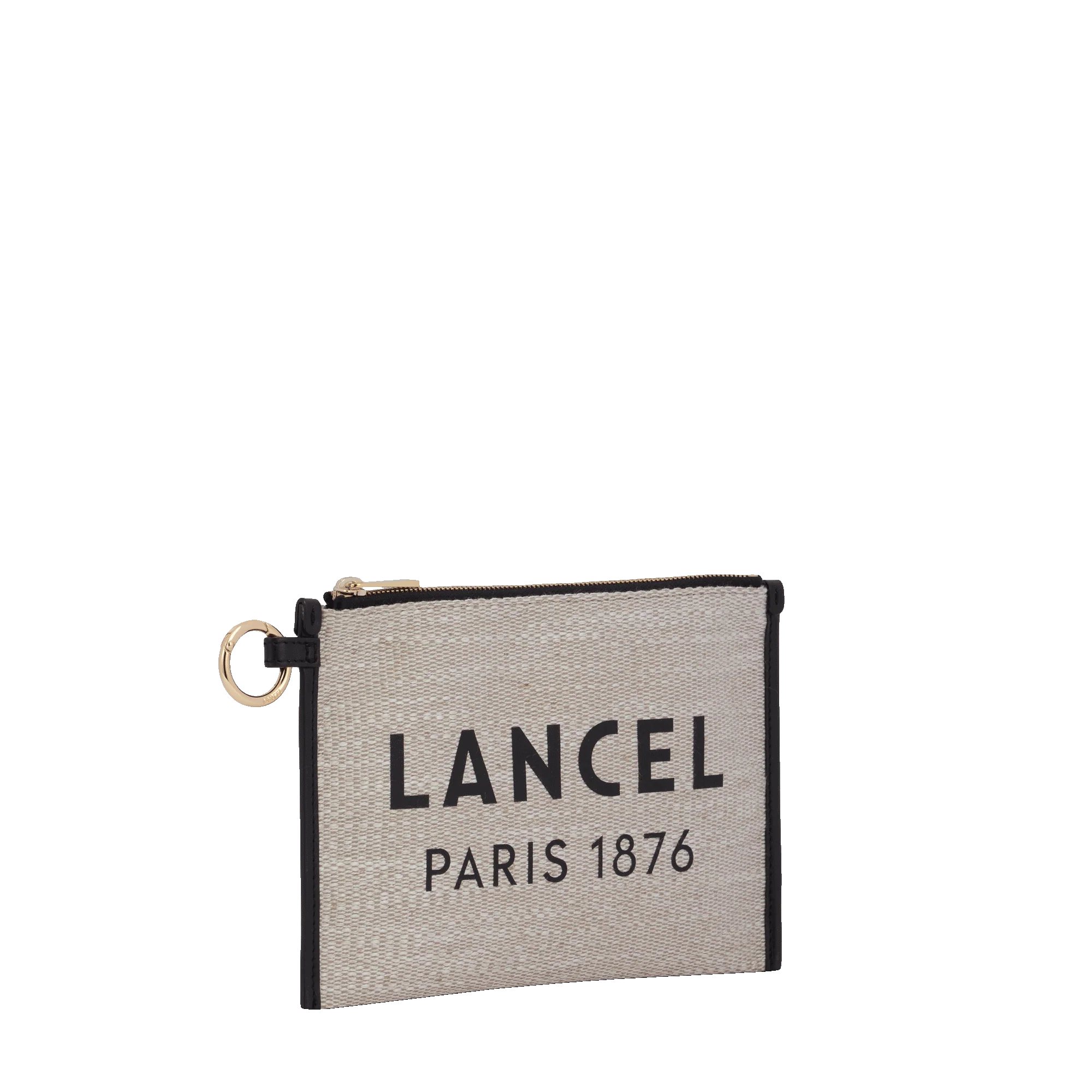 Pochette zippée Summer tote-Naturel/noir