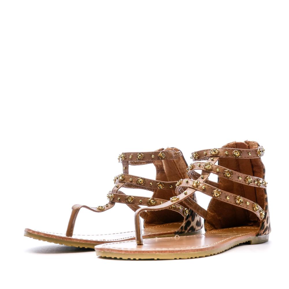 Beppi Sandales Marron/Léopard Femme Beppi