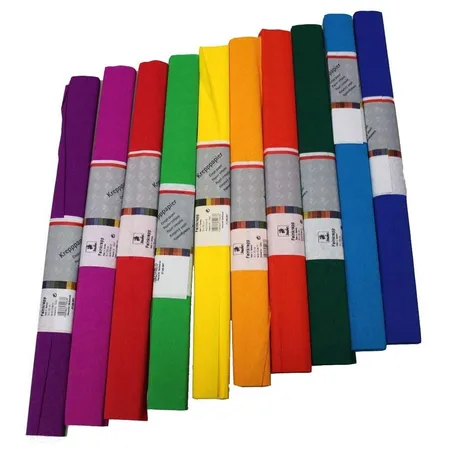 Staufen Werola Feinkrepp sortiert 50x250cm Rolle mit Banderole 10 Farben je Pack