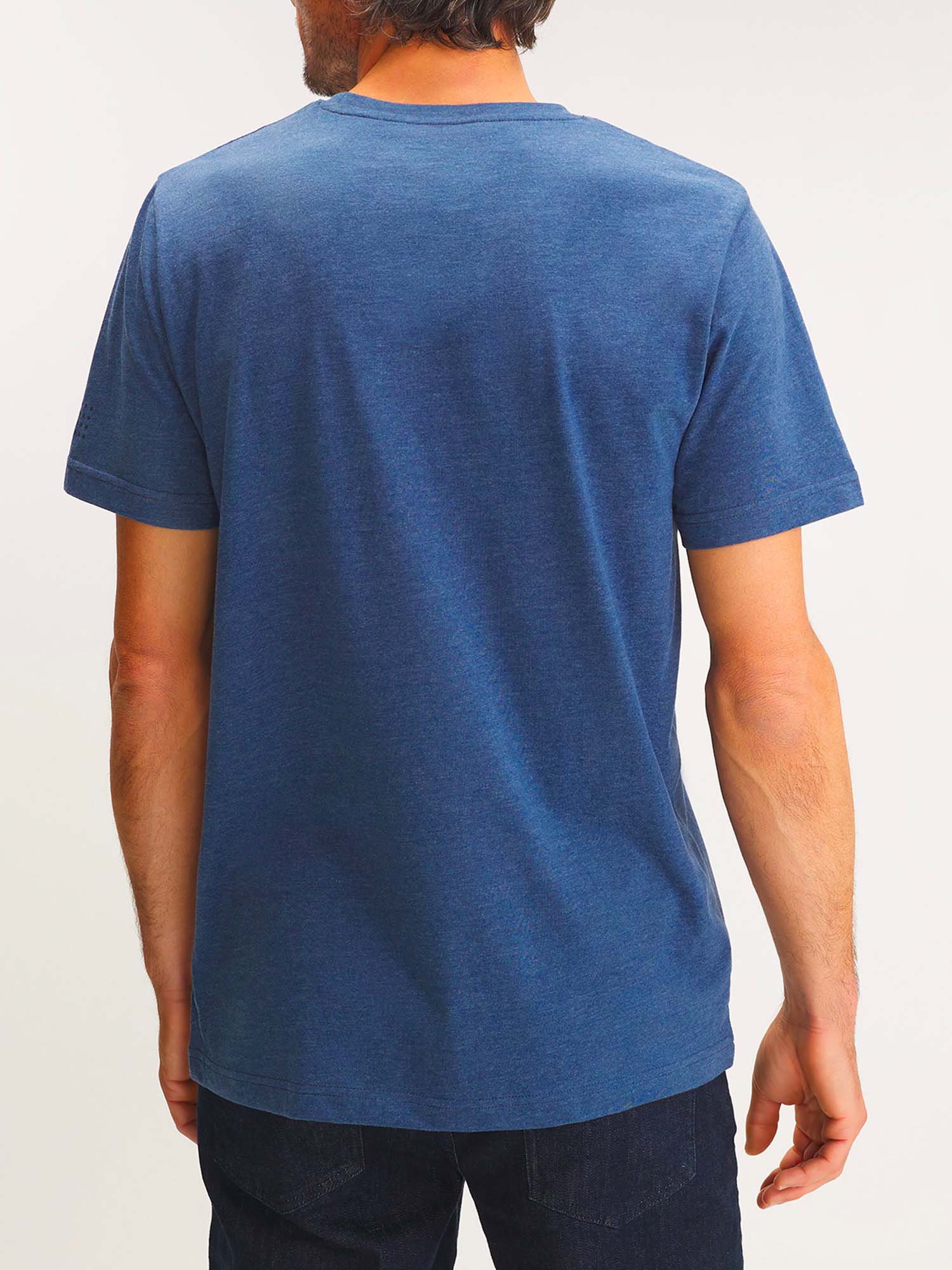 Tee Shirt Homme Manches Courtes Bleu
