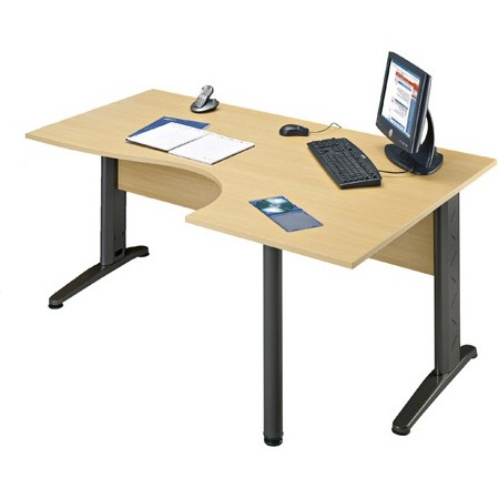 Bureau compact Altys L 160 cm piètement L métal
